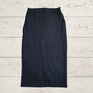 Zara Knit Midi Black Pencil Skirt